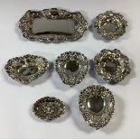 A late Victorian pierced silver rounded rectangular tray, scroll border, 18.5cm long, Birmingham