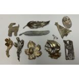 Jewellery - a silver brooch, as a ship, marked Silver; silver Macintosh style brooches,