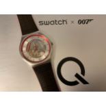 Swatch -a James Bond 007 No Time To Die Q limited edition wristwatch, SS07Z100, cased and boxed with