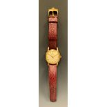 Rolex Tudor - a 1960s 9ct gold cased wristwatch, silver dial, Arabic numerals, centre seconds,