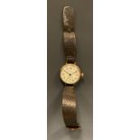 A Waltham World War I period Trench wristwatch, cream dial, Arabic numerals, subsidiary seconds,