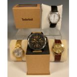 Watches - a modern Timberland Campton quartz wristwatch; others Klik radio controlled wristwatch,