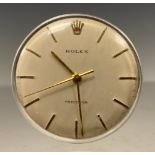 Rolex - vintage Precision spare dial, hand, movement, silver dial, block baton markers, gilt