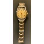 Rolex Tudor - rare 1940s Oyster Automatic bumper stainless steel cased bracelet wristwatch, textured