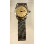 Rolex - 1940s Oyster Speedking Precision stainless steel cased wristwatch, ref 4220, champagne dial,