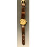 Rolex - 1940s Oysterdate Precision gold plated wristwatch, silvered dial, crown and block baton