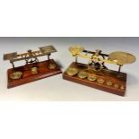 Two pairs of large late 19th/early 20th century postal letter scales, Samson Mordan & Co, London,