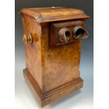 A Victorian burr walnut ‘Duet’ or ‘sweetheart" table top Stereoscopic viewer, (revolving mechanism