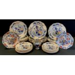 A 19th century Masons Ironstone china table service, inc sixteen dinner plates, eleven side