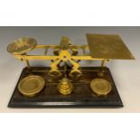 S. Mordan and Co., England (1790-1843), Brass Inland Postal scales, stepped recess weight holder,