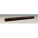 Treen - a 19th century cylindrical ruler, 23cm long