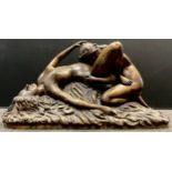 After Joseph Marie Thomas Lambeaux (Belgian, 1852-1908), ‘The Sapphic Lovers’, bronze, 63cm high x