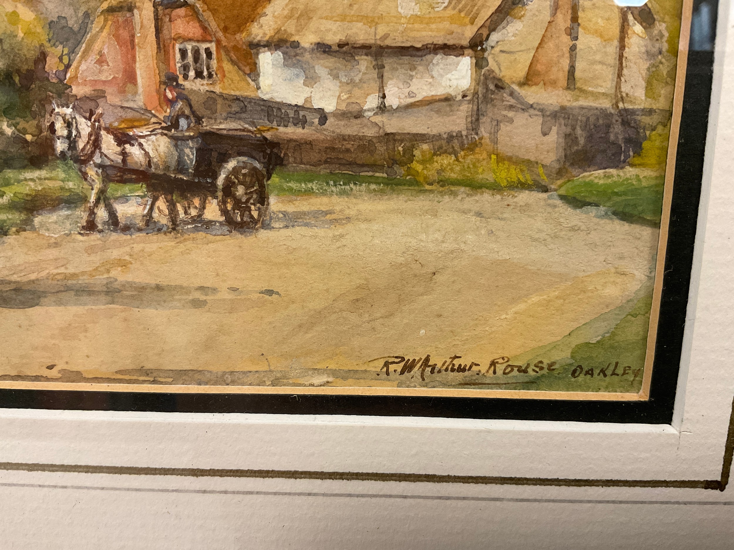 Robert William Arthur Rouse (1883-1927) Oakley Village, Bucks, signed, watercolour, 14cm x 21cm. - Image 3 of 3