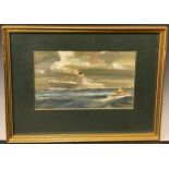 A. E. Morrison The Port Aukland on a choppy sea, signed, watercolour, 16cm x 26.5cm.