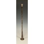 A silver ear trumpet or horn, probably E Baker & Son, Birmingham 1915, 30.3cm long