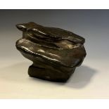 A Chinese hardstone boulder, for the scholar's table, 13.5cm high