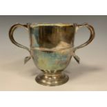A George I Silver Loving Cup by probably Seth Lofthouse , London 1717, the tapering cylindrical body