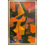 Firth (British Modern school, mid 20th century), Abstract composition with orange and green,