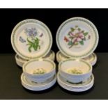 Portmerion 'The Botanic Garden' dinner ware comprised of; eleven dinner plates, eight smaller,