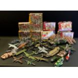 Toys and Juvenilia - War gaming models including tanks, planes and fighter jets; Waterloo British