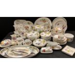 Royal Worcester 'Evesham' tableware including tureens, plates and butter dishes; etc