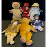 Soft Toys - comprising of 2 Chad valley teddy bears, rag doll, the classic collection LAU B4966