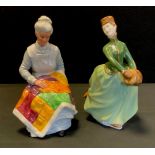 A Royal Doulton figure, Eventide, Hn 2814; another Grace Hn 2318. both firsts (2)