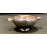 A George V silver twin handle sugar bowl, Sheffield 1929, 6.46ozt