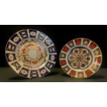 A Royal Crown Derby 1128 Imari side plate, 21.5cm diameter, 2451 pattern dinner plate , both