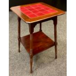 A William Birch Ltd, (1840-1954), Arts and Crafts style tile-top occasional table, possibly for