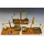 A Victorian brass GPO balance postal/letter scale, De Grave Short & Co Ltd, others Samson Morden