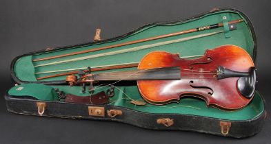 A violin, by Neuner & Hornsteiner, Mittenwald in Bayern, paper label, the two-piece back 36cm long