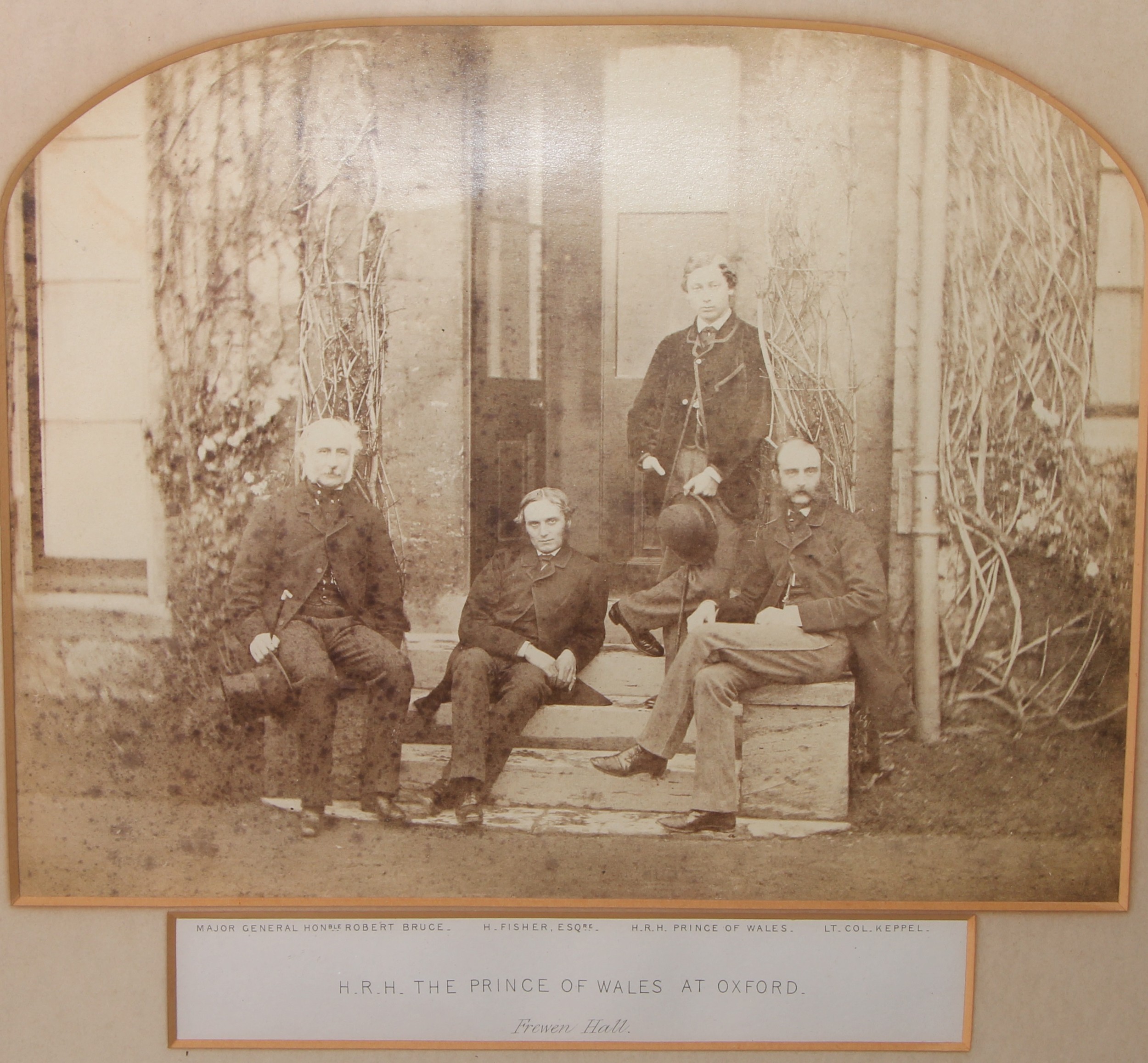 Photography - Royalty - a Victorian group portrait photograph, HRH The Prince of Wales at Oxford, - Image 2 of 2
