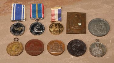 Medals and Medallions - an early 20th century bronze plaquette, Union Des Societies D'Education