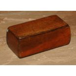 The Tudor Navy - an early Victorian salvaged maritime timber rectangular snuff box, hinged cover