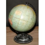 An early-mid 20th century 10 inch Philips Challenge Globe, numbered 2615, metal bracket and base,
