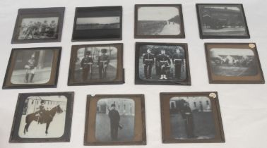 Photography - Militaria - a collection of late 19th century magic lantern slides, military subjects,