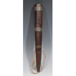 A 19th century hardwood club, possibly worked from a sailor’s fid, bound and weighted with lead