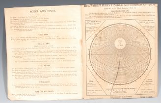 Astronomy and Cartography - Rev. William Hall's Visible Astronomical Compass, printed with a