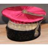 Historic Costume and Textiles - Judicial History - a late 19th century French judge's hat, 25cm
