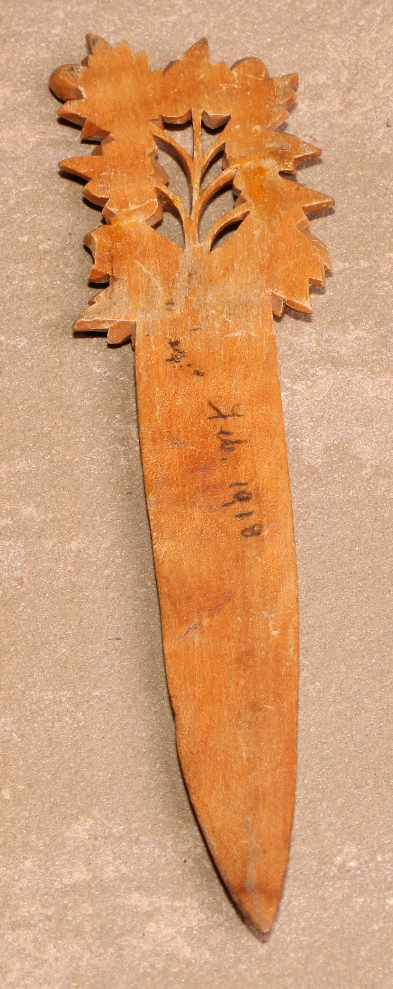 A Black Forest novelty figural bookmark, 13cm long, c.1900; another (2) - Image 5 of 5