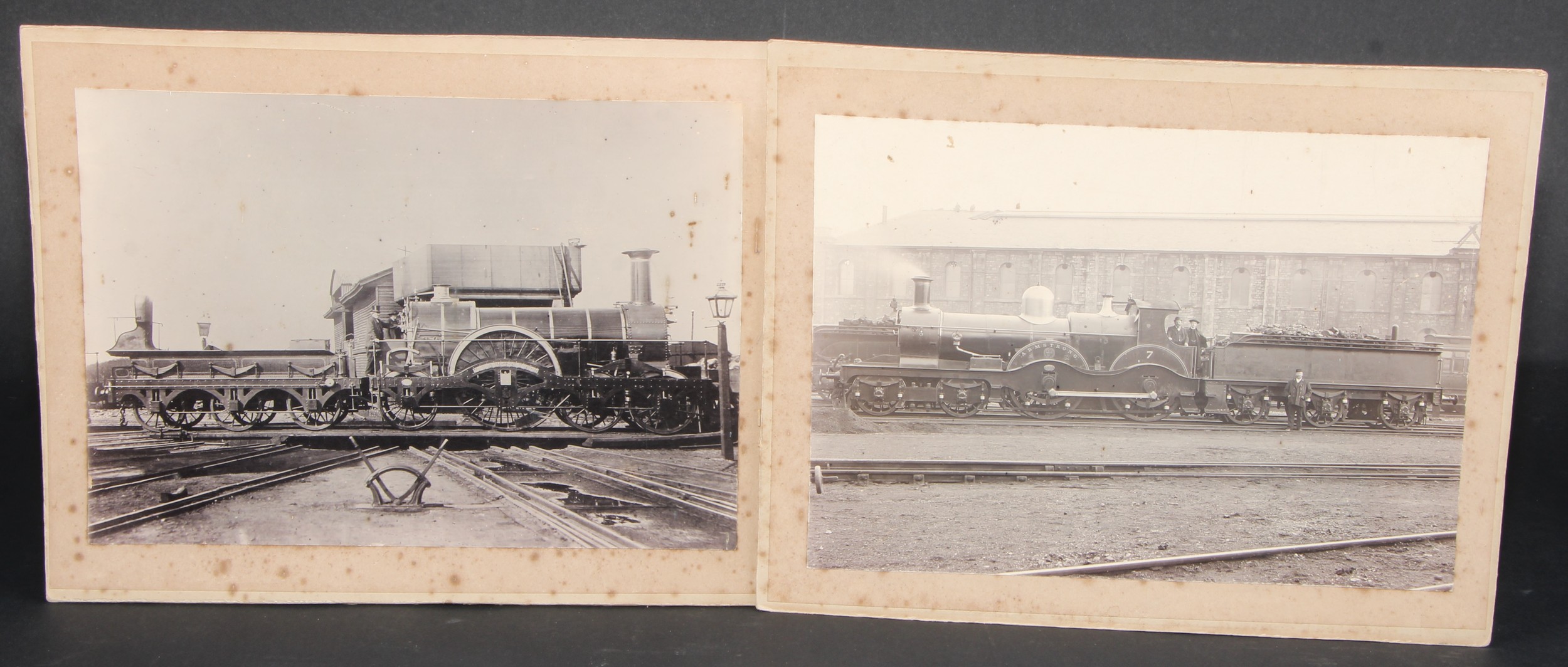 Photography - Railwayana - a collection of 19th century photographs of railway locomotives, many - Image 7 of 8