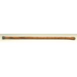 A Japanese bamboo novelty angler’s walking stick, the shaft enclosing a telescopic fishing rod,
