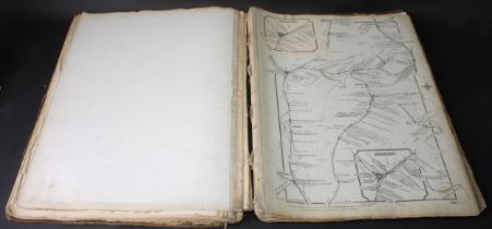 Railwayana - a Midland Railway distance map compendium book, 53cm high, c.1900
