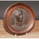 British Royal History - a 19th century patinated spelter relief portrait plaque, Duke of Clarence (