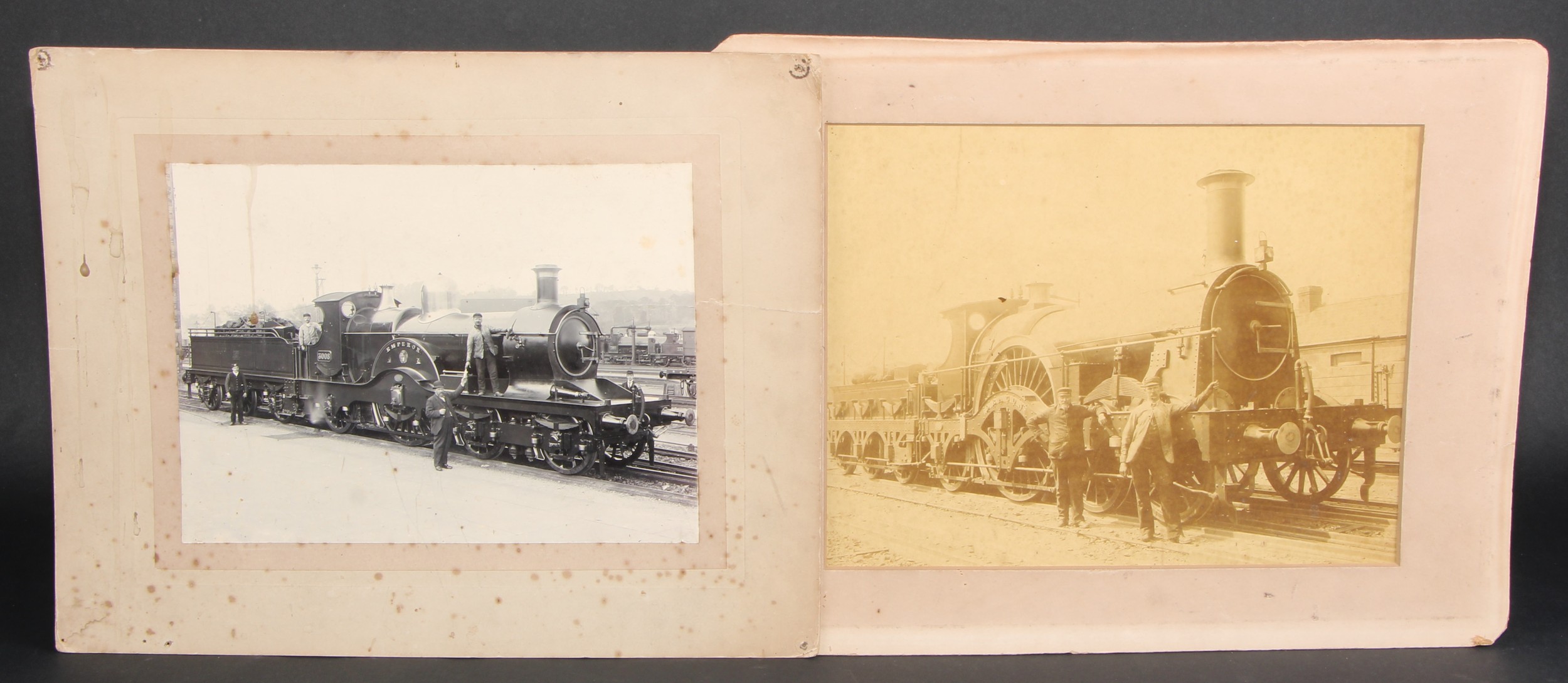 Photography - Railwayana - a collection of 19th century photographs of railway locomotives, many - Image 3 of 8