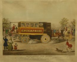Transport - Pyall, by, G Morton, after, a pair, The New Steam Carriage, 1828 and The "Enterprise"