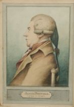 G Dunce (19th century) Portrait of James Boswell (1740 - 1795) signed, dated April 20th 1793,