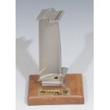 Aviation & Aeronautica - a Rolls-Royce Olympus HP turbine blade, mounted for the desk, 16cm high