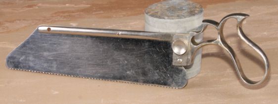 Medical Interest - a late 19th/early 20th century surgeon’s saw, by Down Bros, London, 24cm blade,